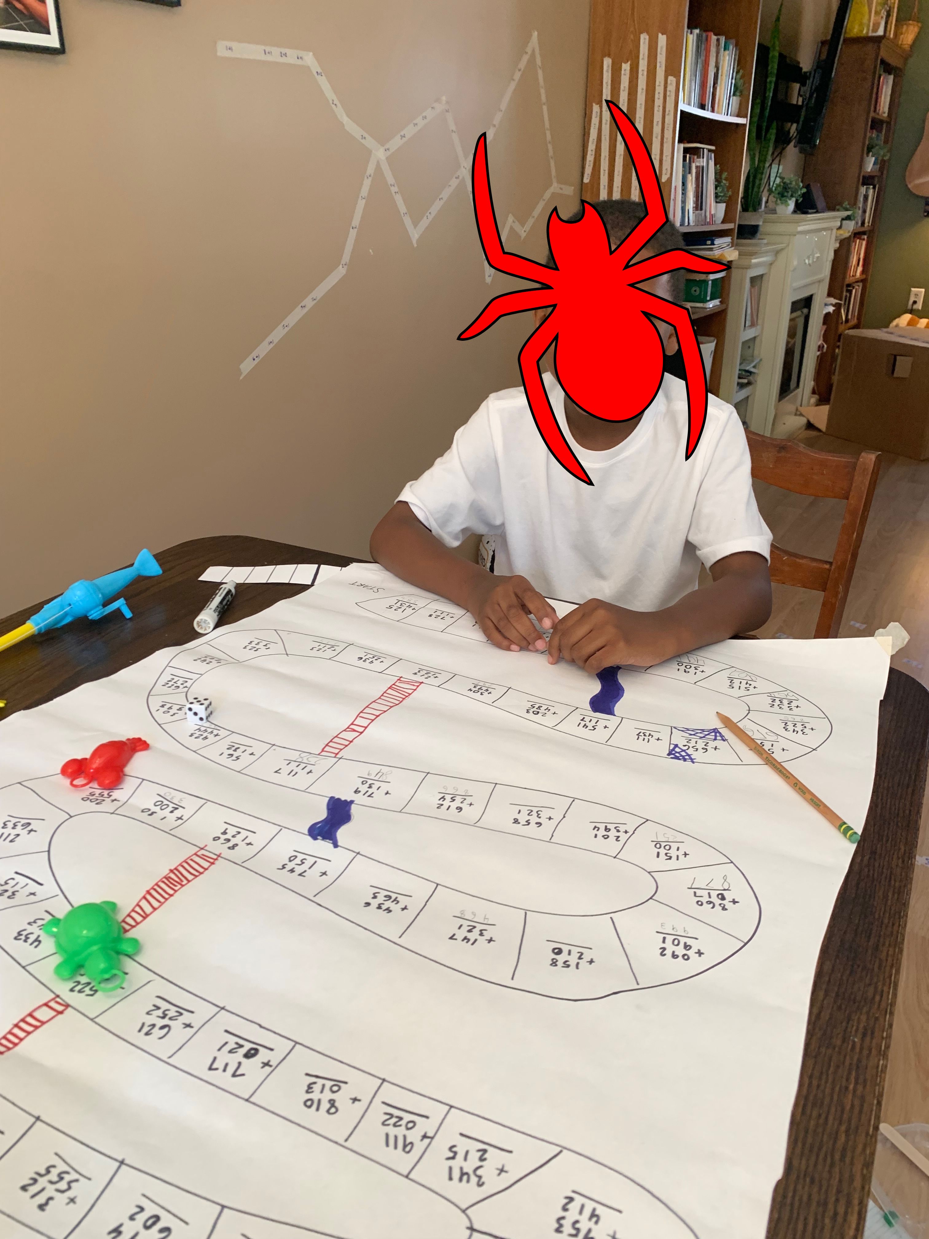  student learning math with a game